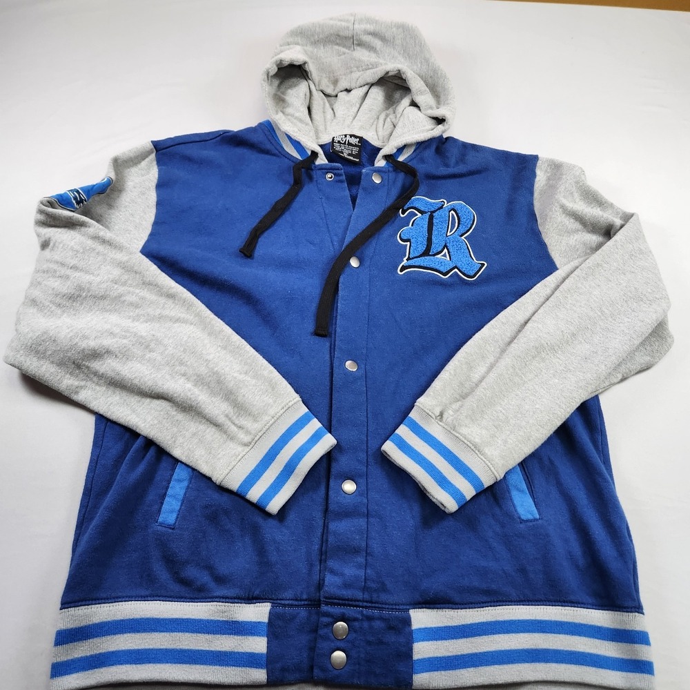 Harry Potter Ravenclaw Varsity Jacket Unisex Letterman Hoodie Jacket Size XL